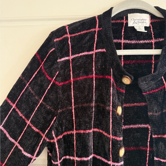 Christopher & Banks Open Front Cardigan Valentine’s Day Size Medium - Picture 2 of 4
